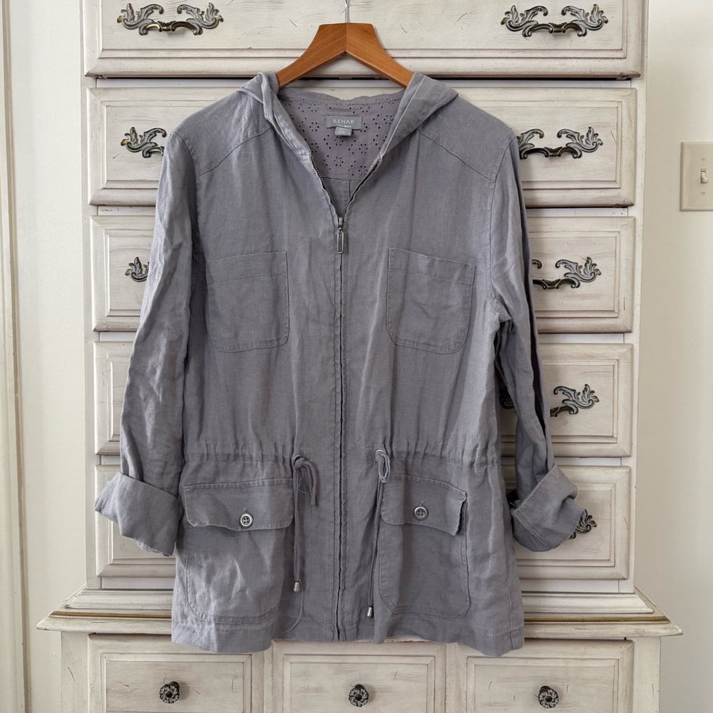 Kenar Gray Hooded Jacket